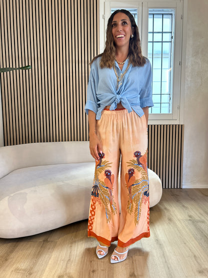 Pantalone pavoni e tabacco