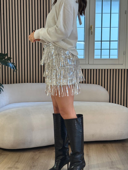 Gonna champagne frange