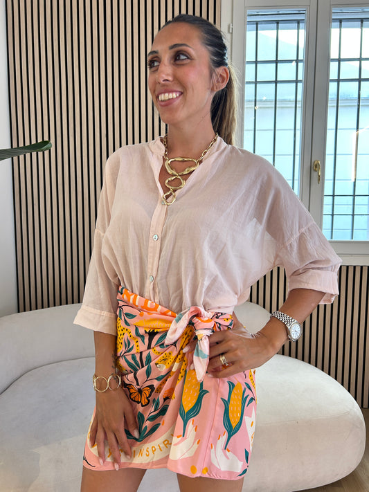Camicia voile cipria