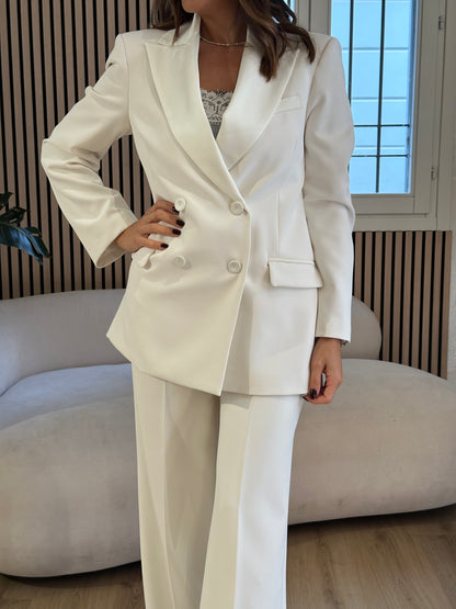 Giacca doppiopetto burro