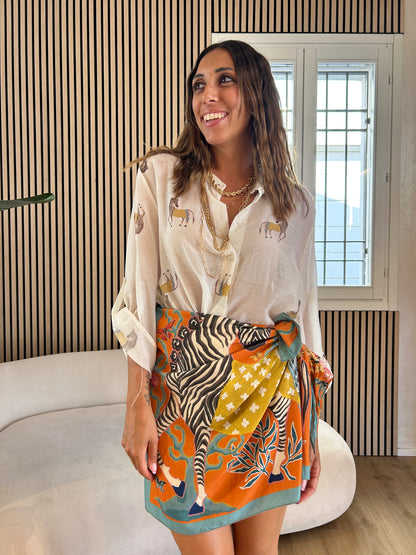 Camicia latte zebra