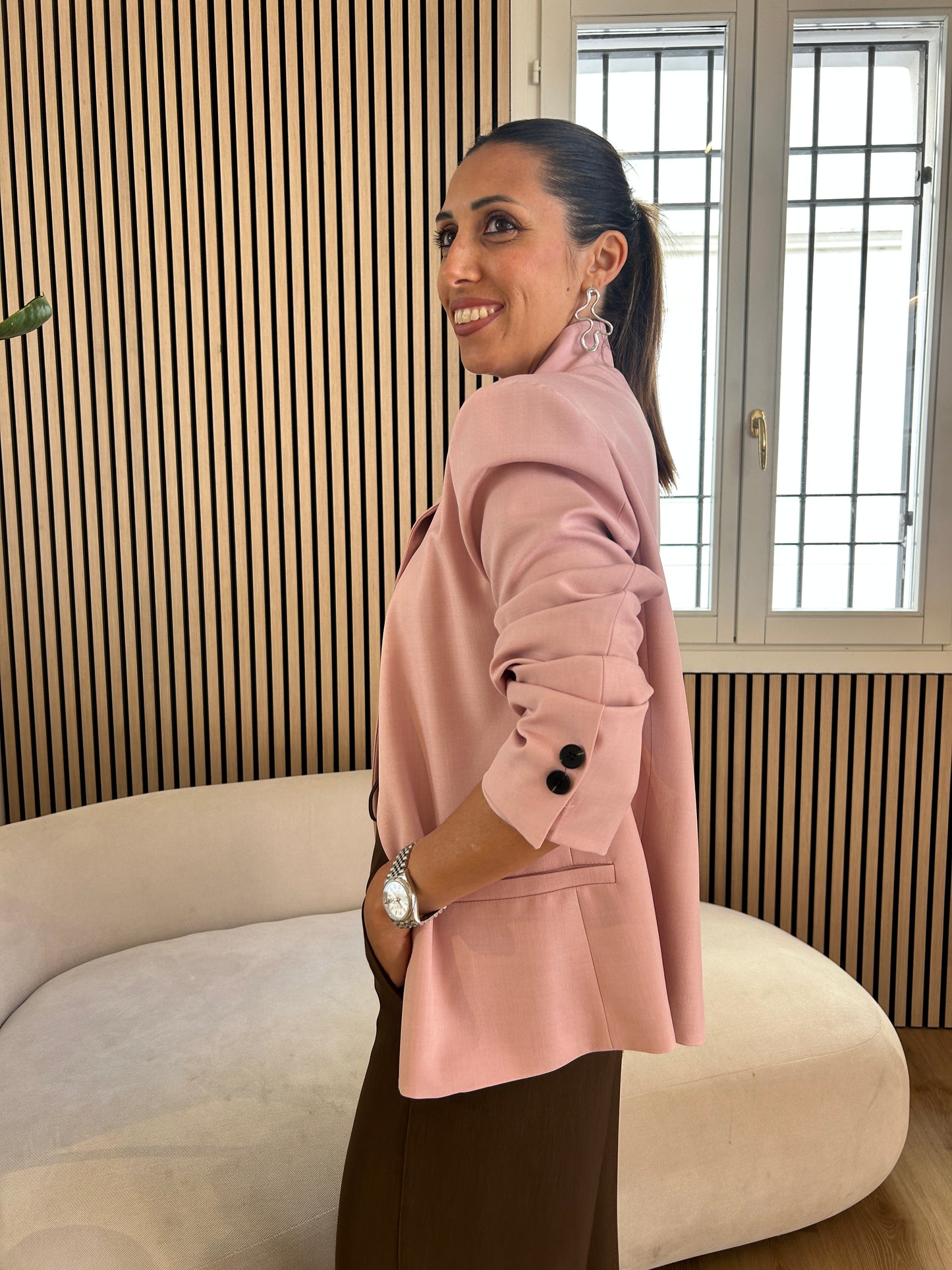 Giacca coreana rosa