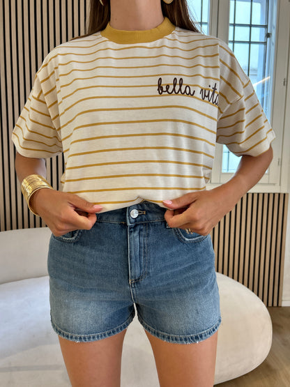 T-shirt righe bella vita