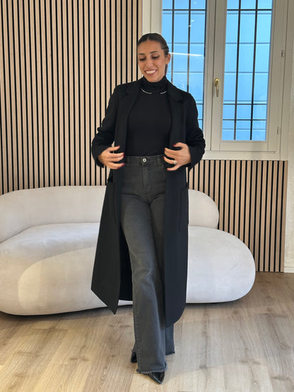 Cappotto monopetto handmade nero