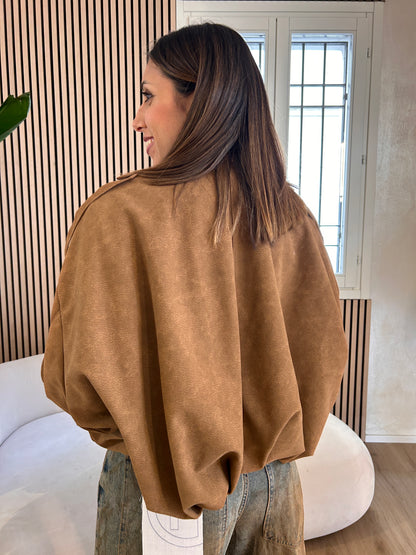 Bomber palloncino camoscio