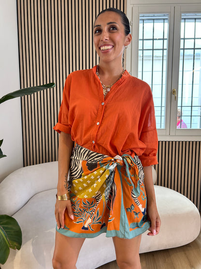 Camicia voile Papaya