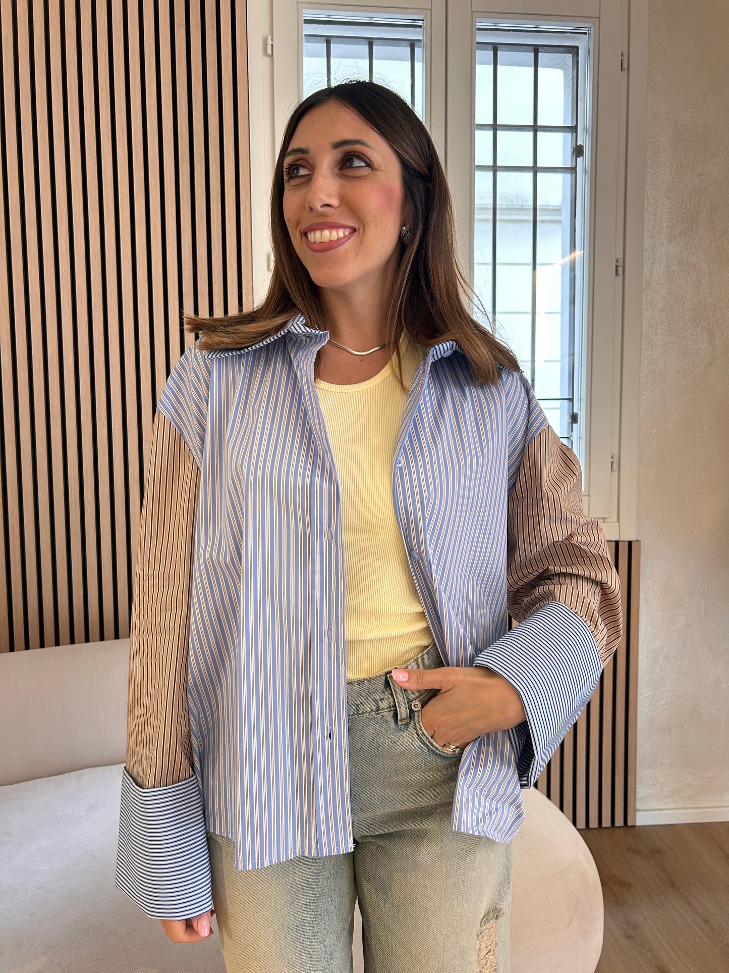 Canotta costina giallo