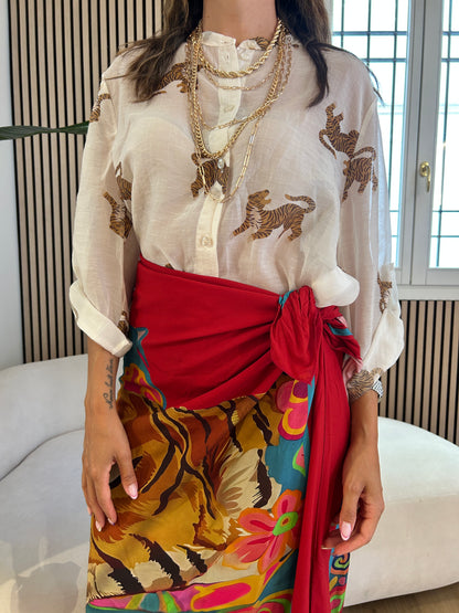 Camicia latte tigri