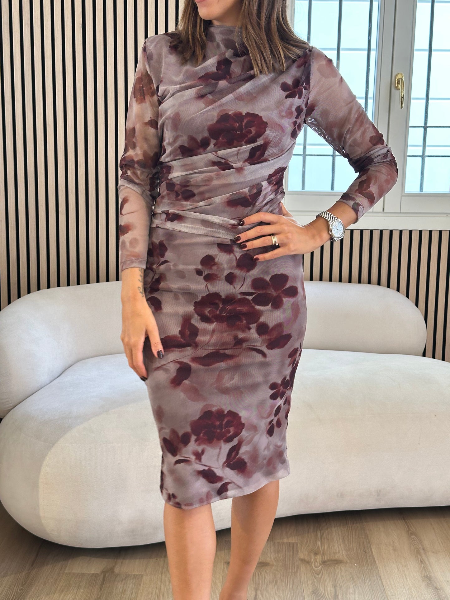 Abito midi tulle fantasia