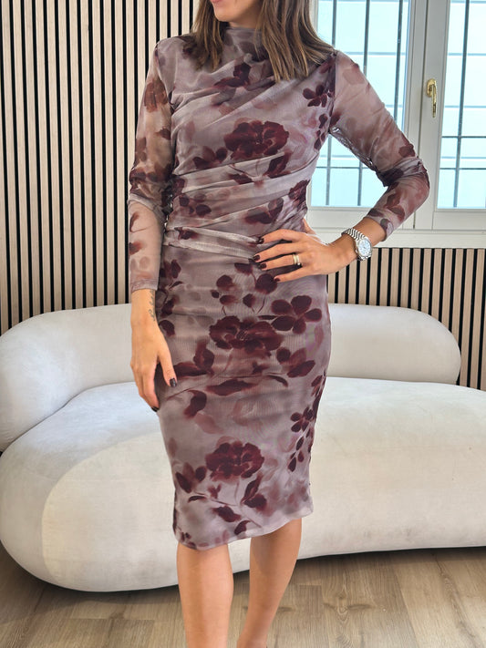 Abito midi tulle fantasia