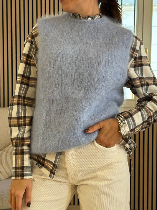 Gilet girocollo polvere