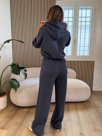 Pantalone a palazzo in viscosa Ferro