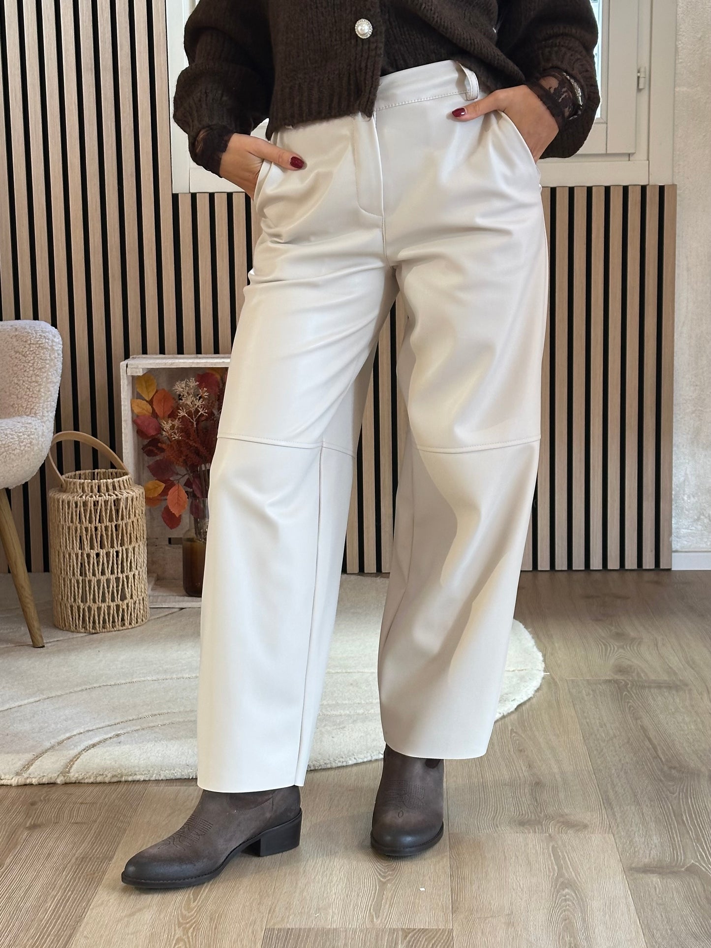 Panta ecopelle burro