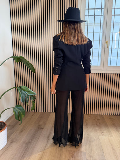 Pantalone zampa lurex