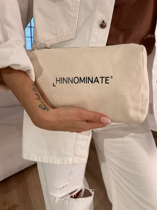 Pochette in cotone piccola off white