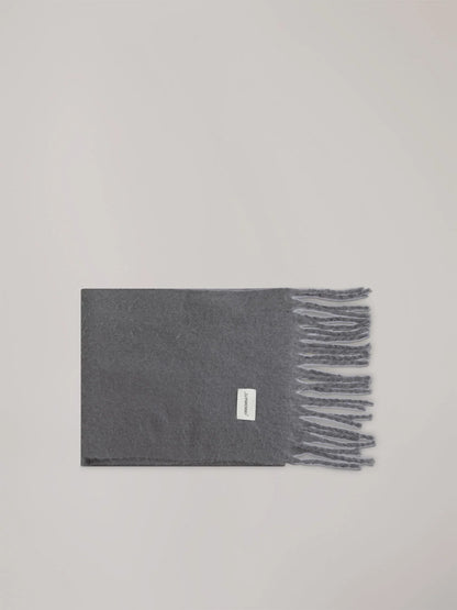 Sciarpa in maglia grigio mélange