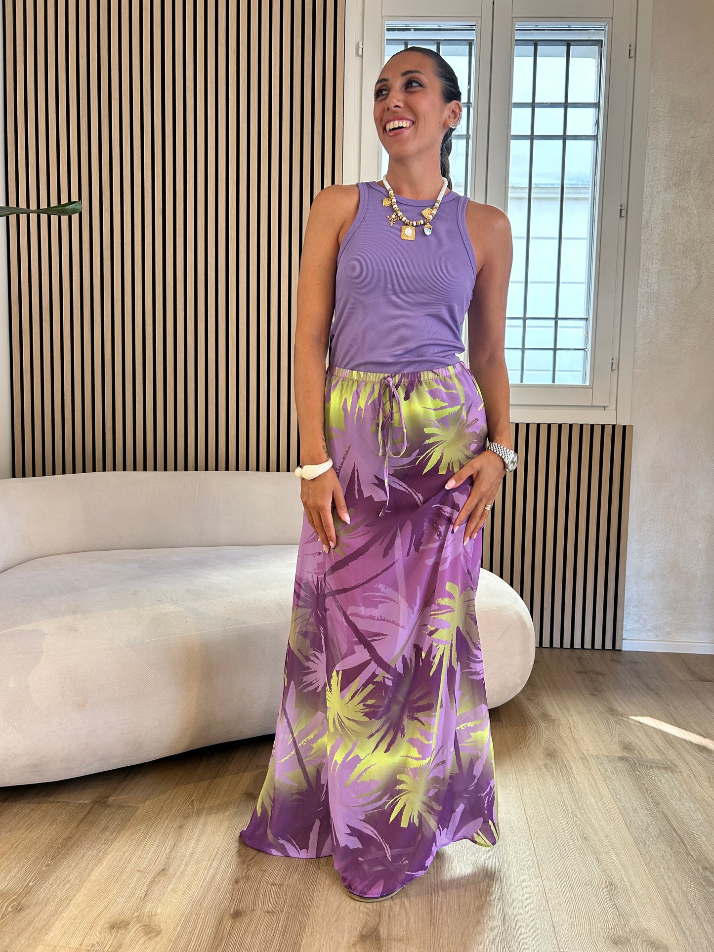 Canotta costina Purple