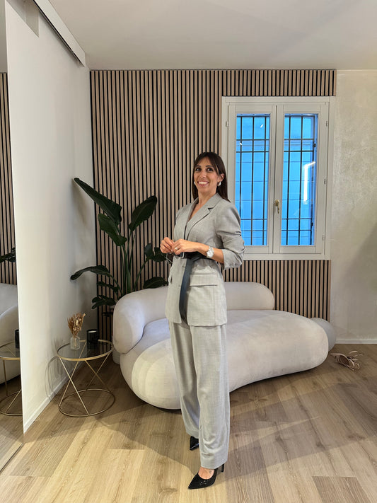 Pantalone grey con cinta