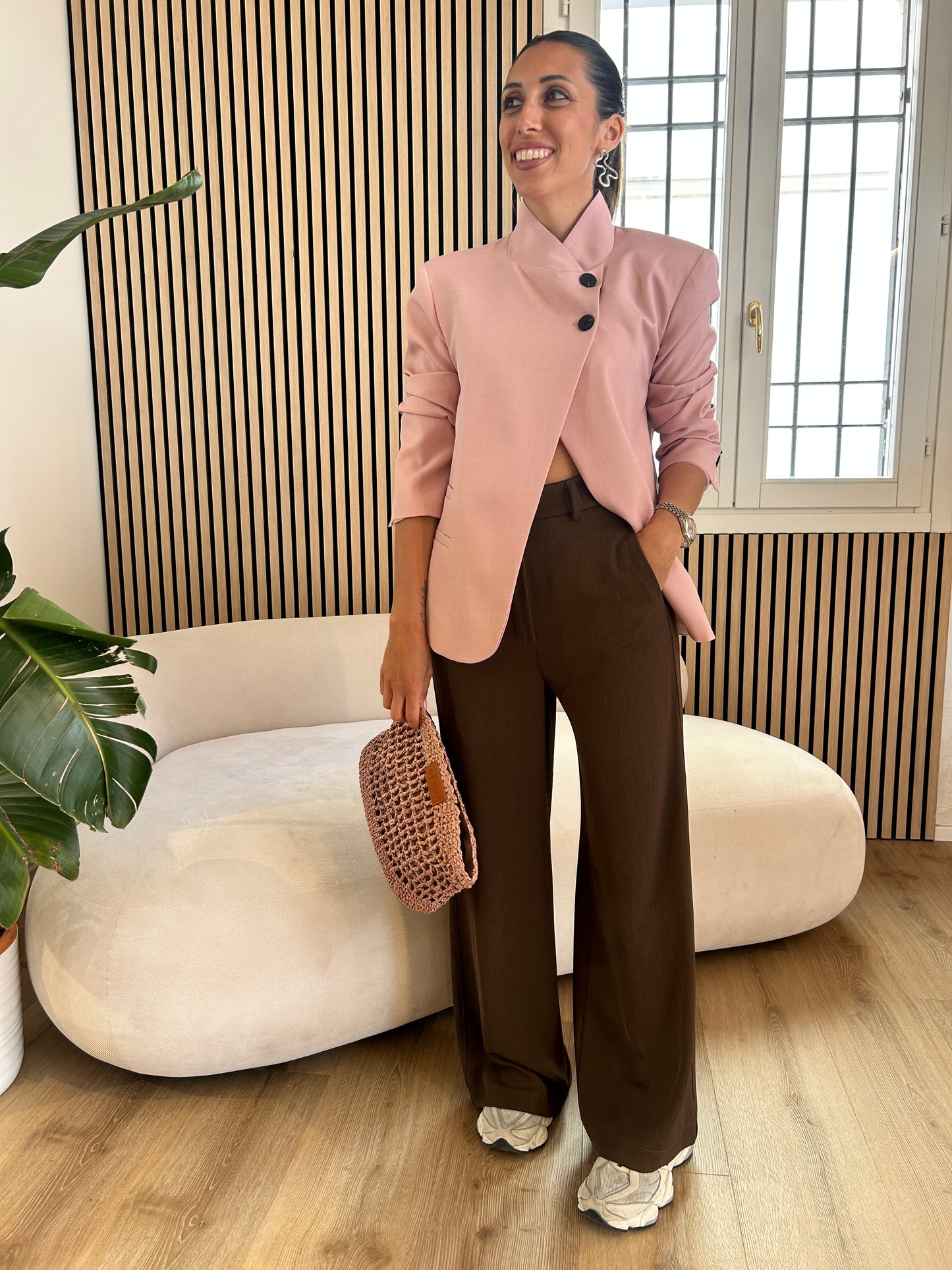 Giacca coreana rosa