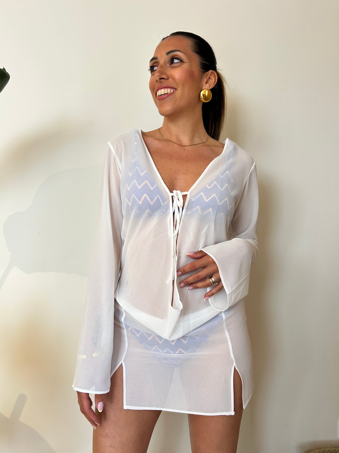 Vestito corto White