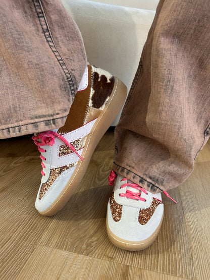 Sneakers vera pelle multicolor