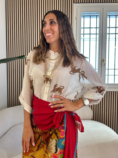 Camicia latte tigri