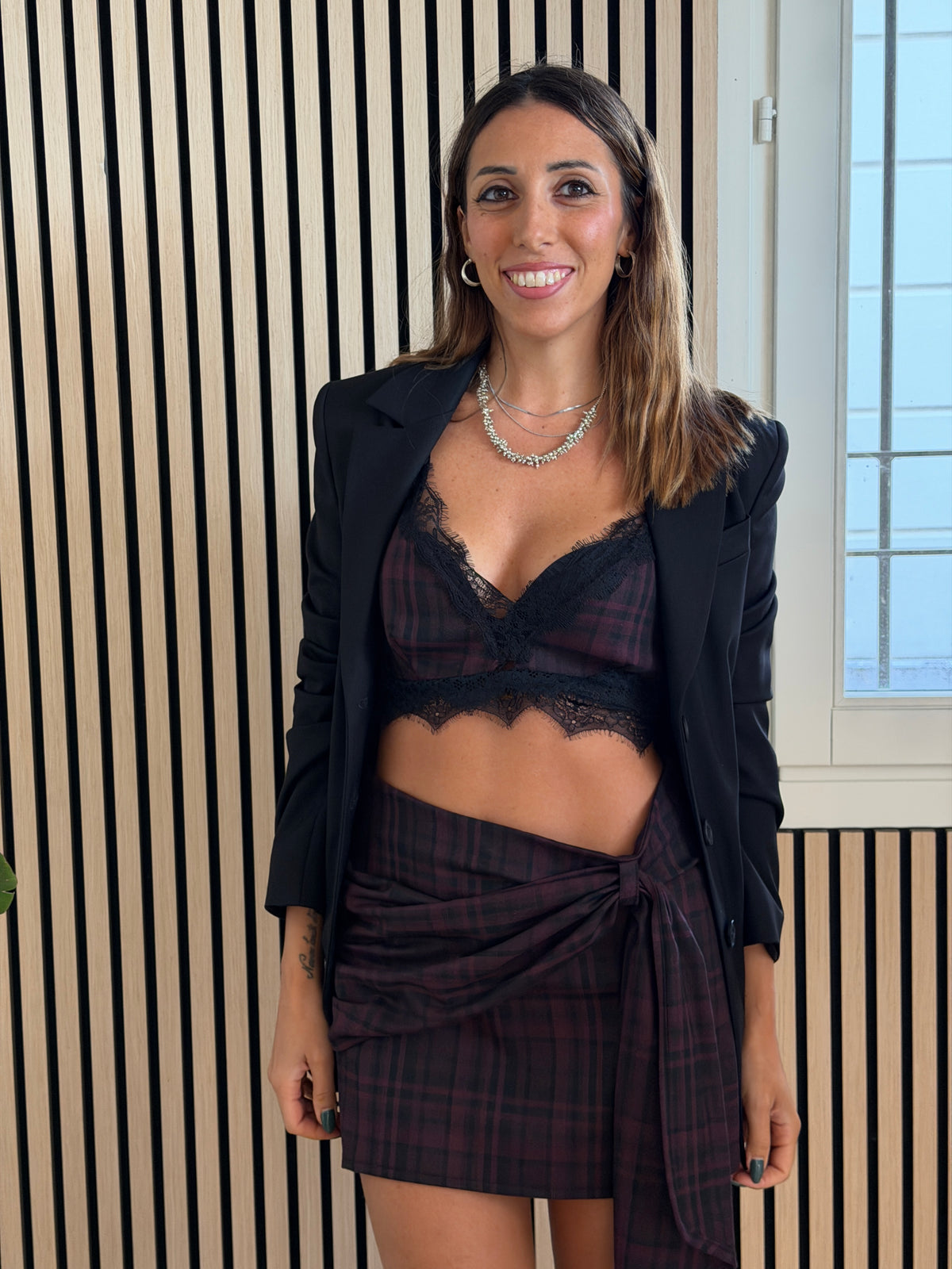 Twin set bordeaux e nero