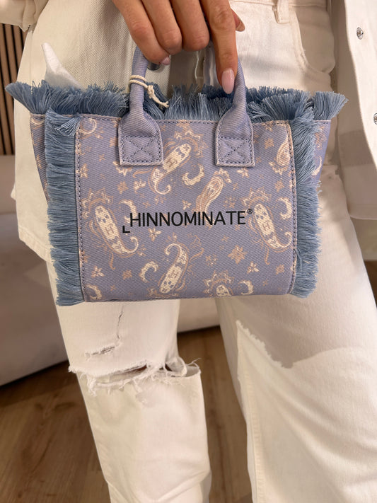 Borsa in Canvas piccola azzurro pastello