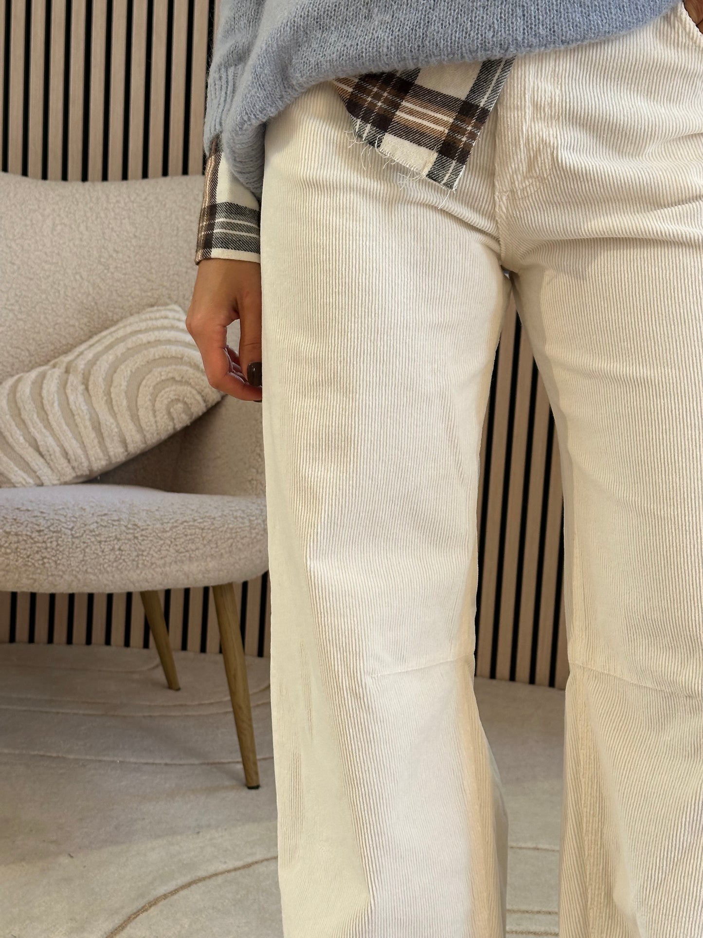 Pantalone velluto burro