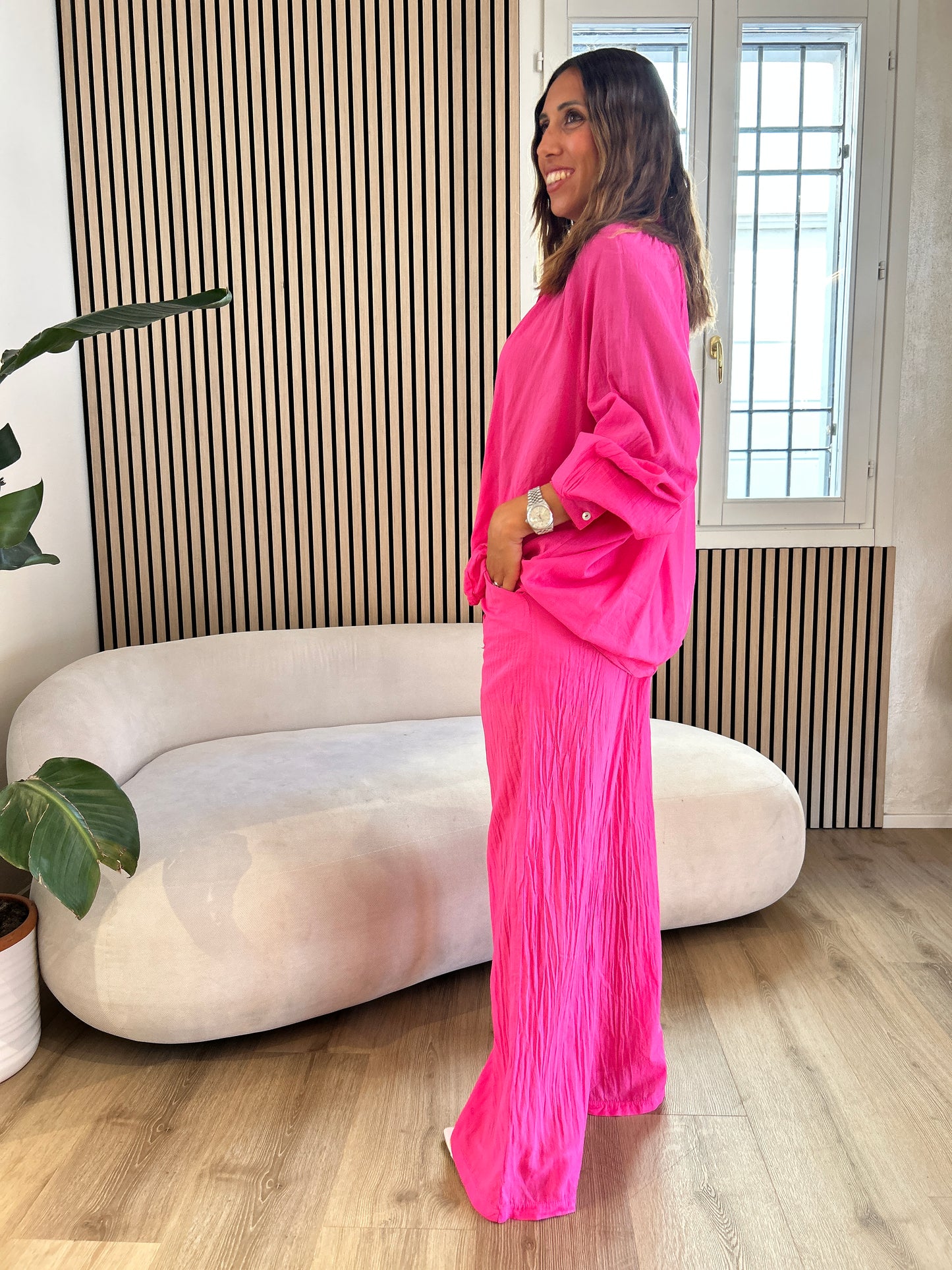 Coordinato lungo fucsia
