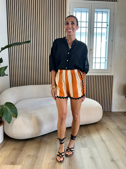 Shorts riga arancio