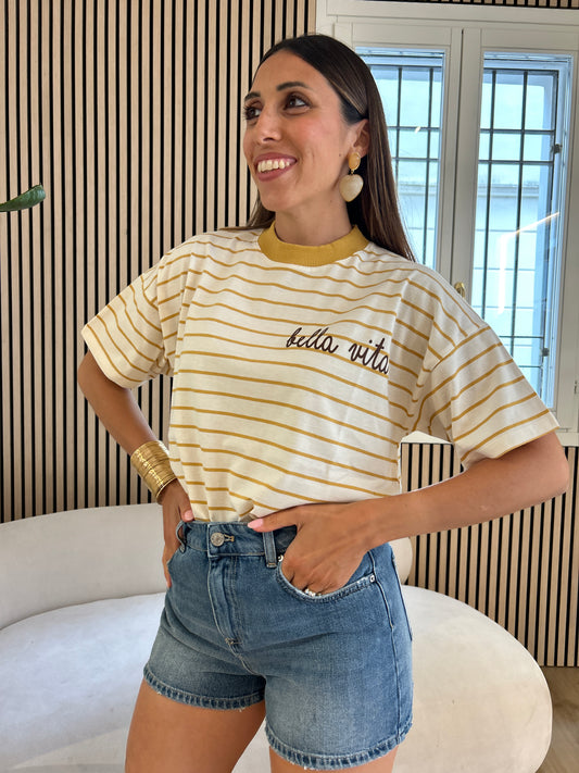 T-shirt righe bella vita