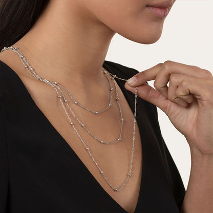 Collana 1 filo catene sfere