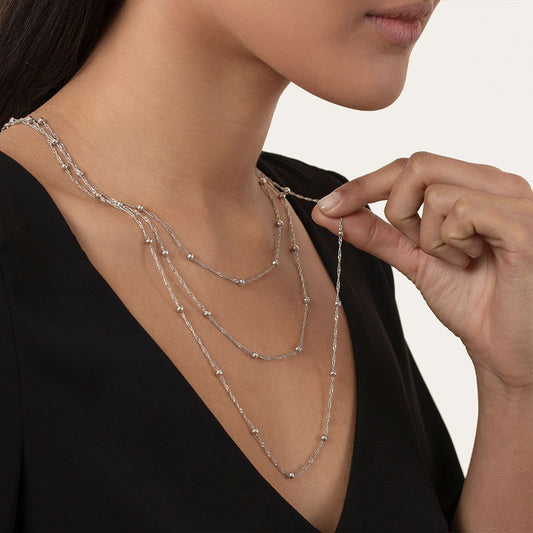 Collana 1 filo catene sfere
