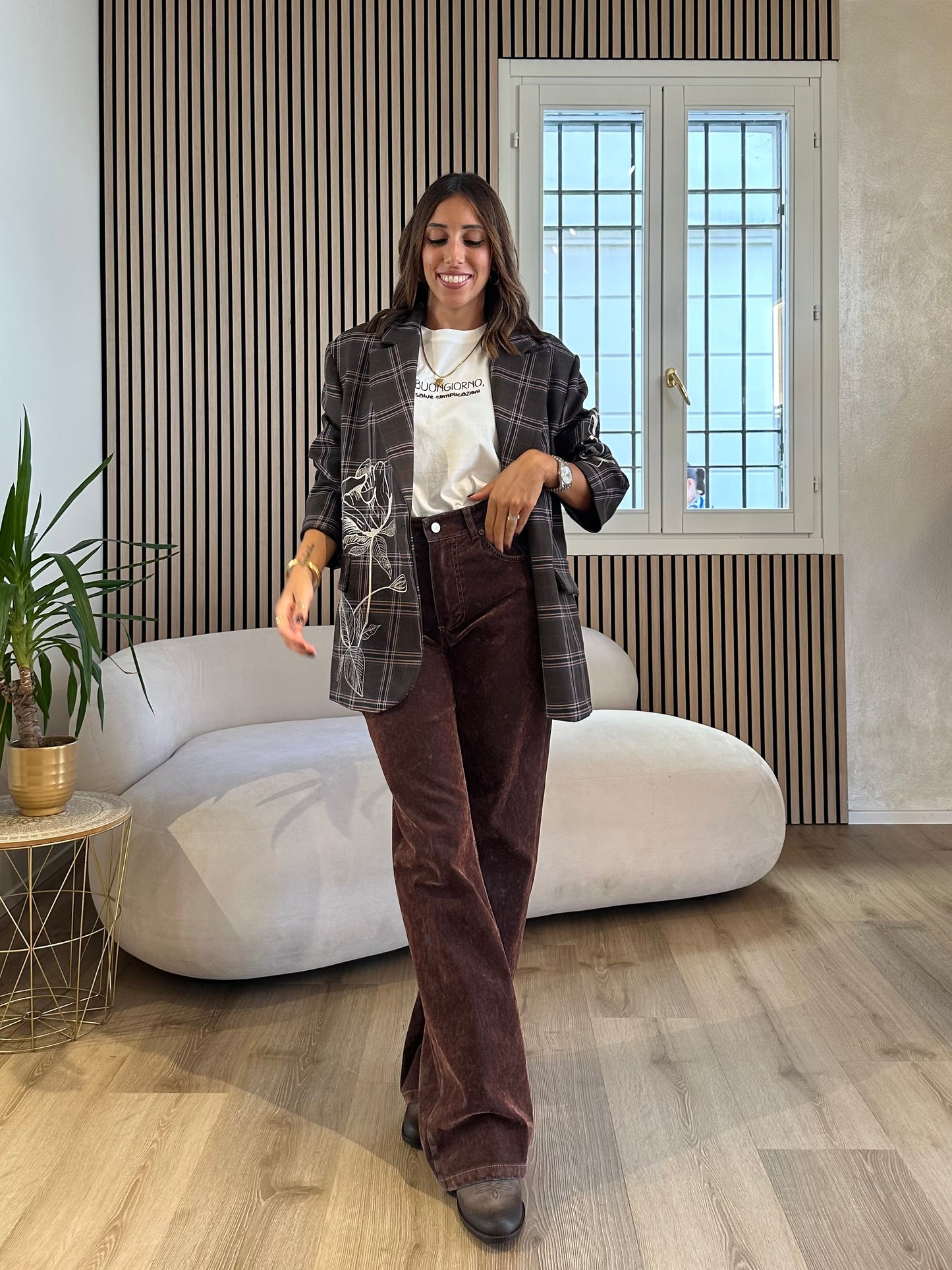 Jeans effetto velluto