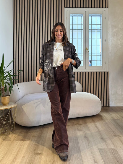 Jeans effetto velluto
