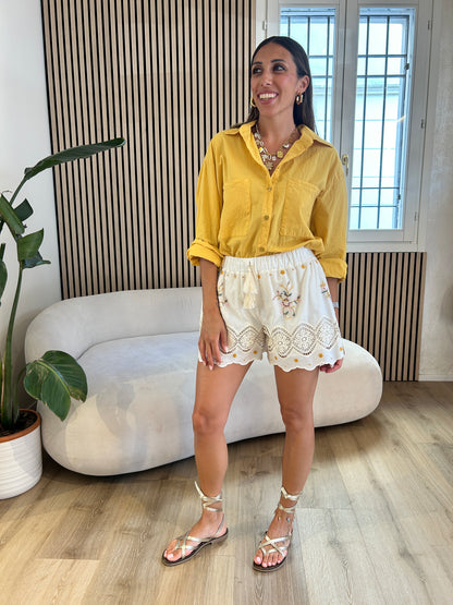 Camicia tasche yellow