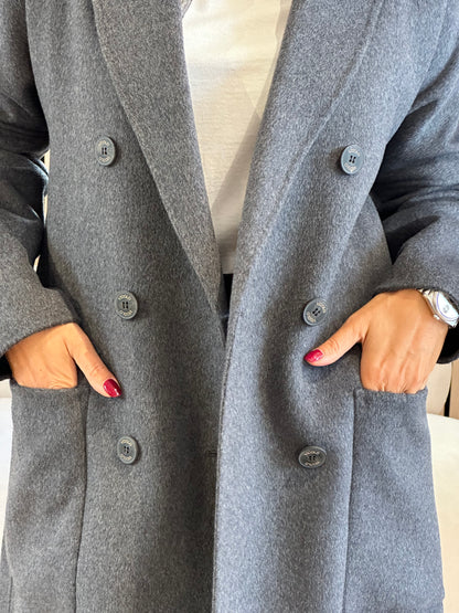 Cappotto doppiopetto handmade grigio