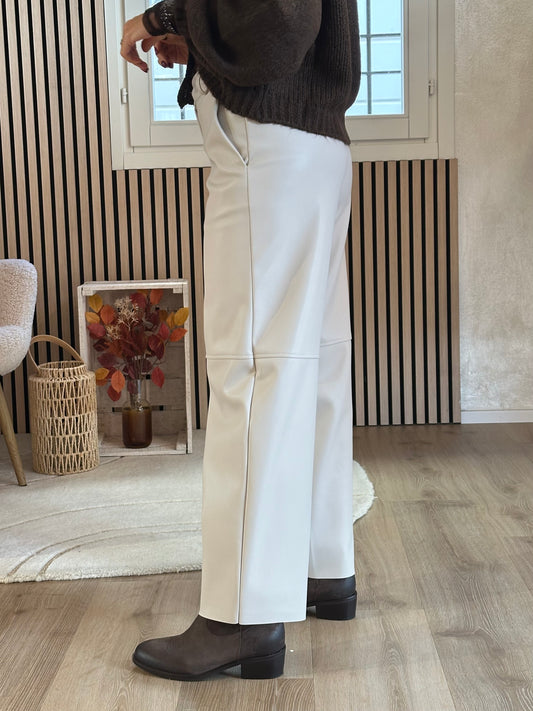 Panta ecopelle burro