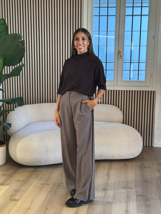 Pantalone nocciola mélange
