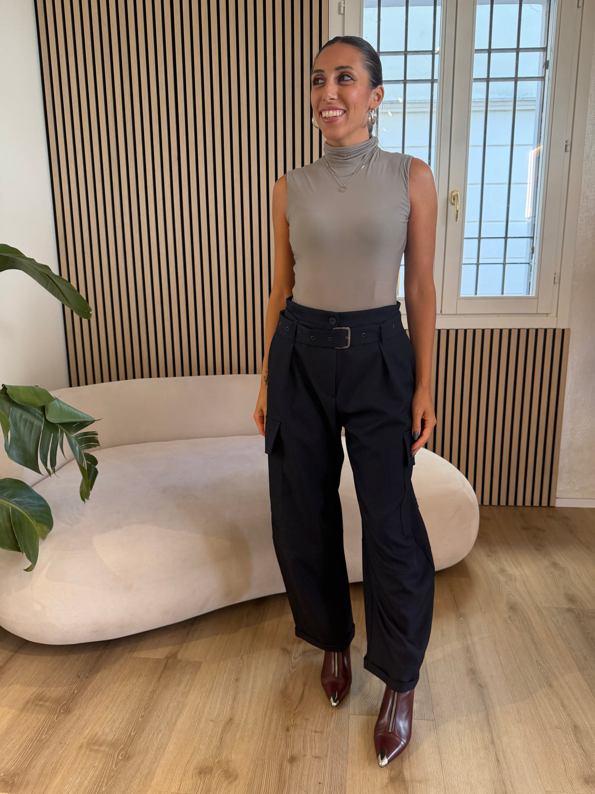 Pantalone tasconi blu