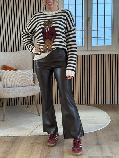 Panta trombetta ecopelle