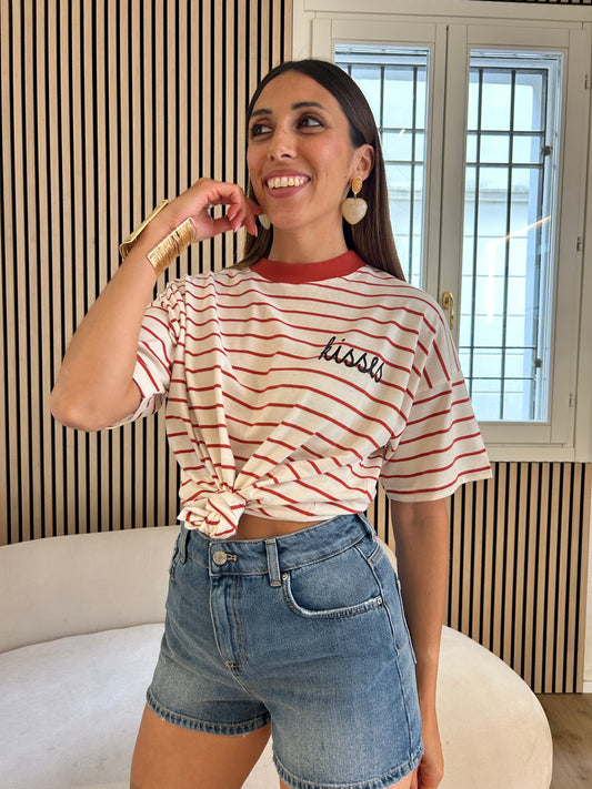 T-shirt righe kisses