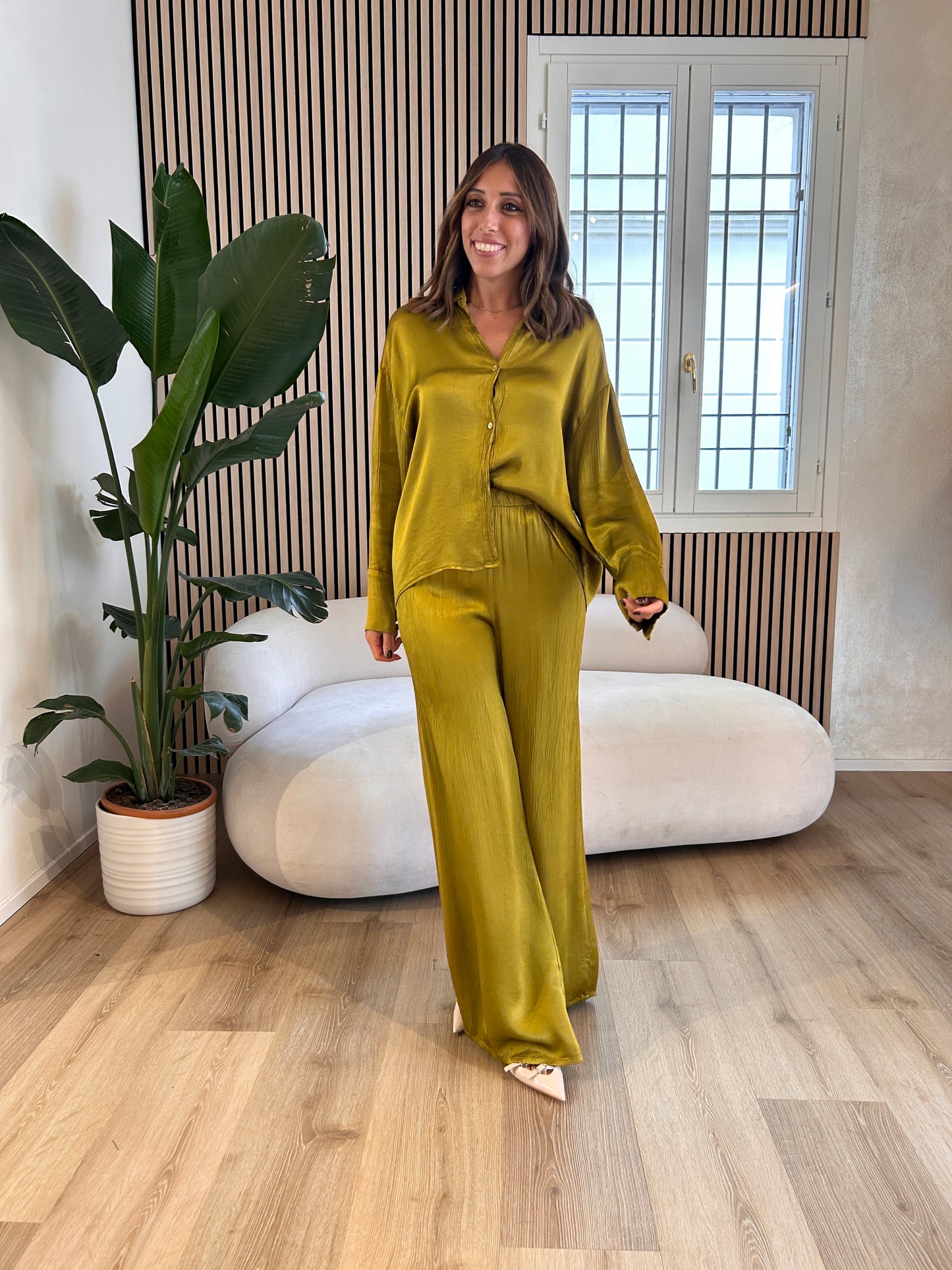 Pantalone 100% viscosa olio