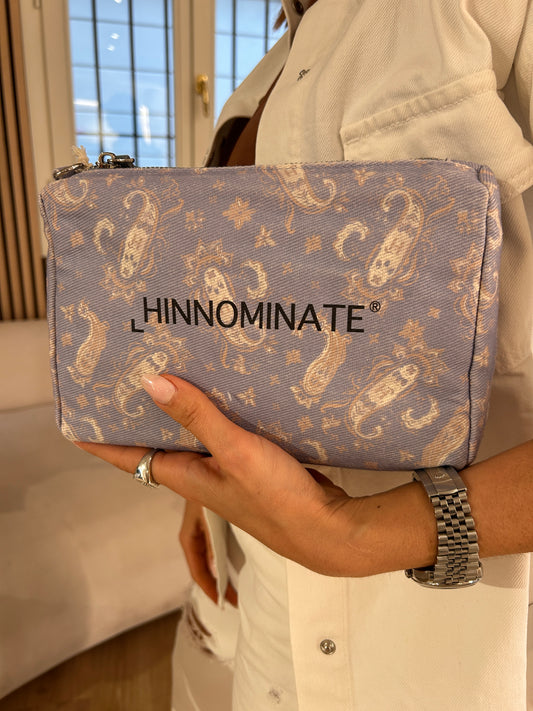 Pochette in cotone piccola azzurro pastello