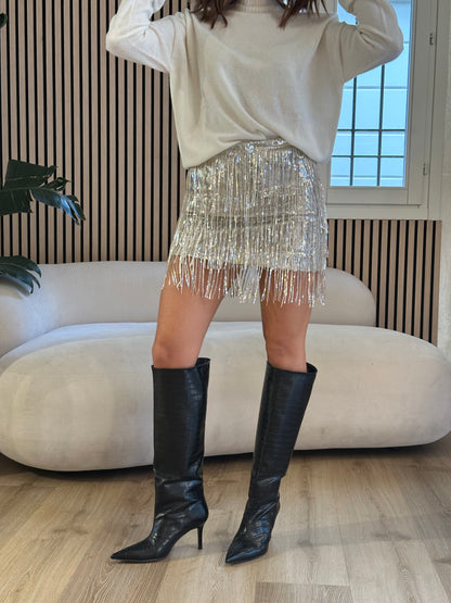 Gonna champagne frange