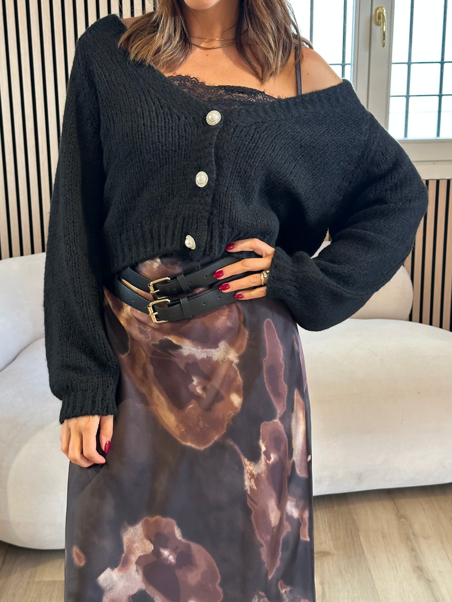 Maglione tre bottoni gioiello