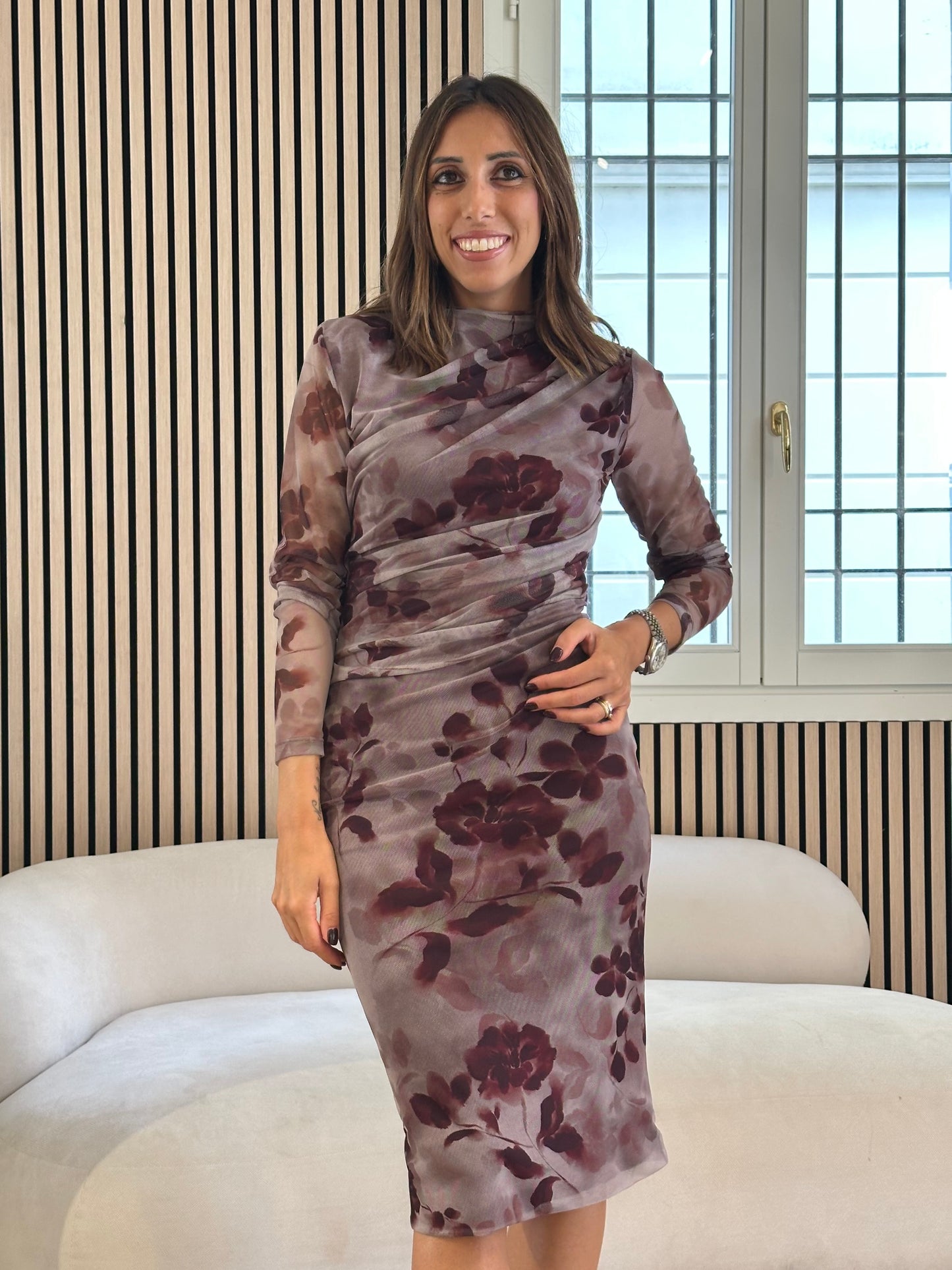 Abito midi tulle fantasia