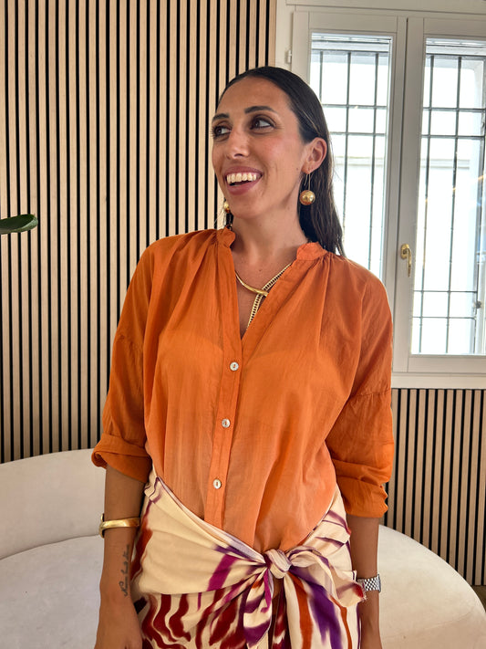 Camicia mussola arancione