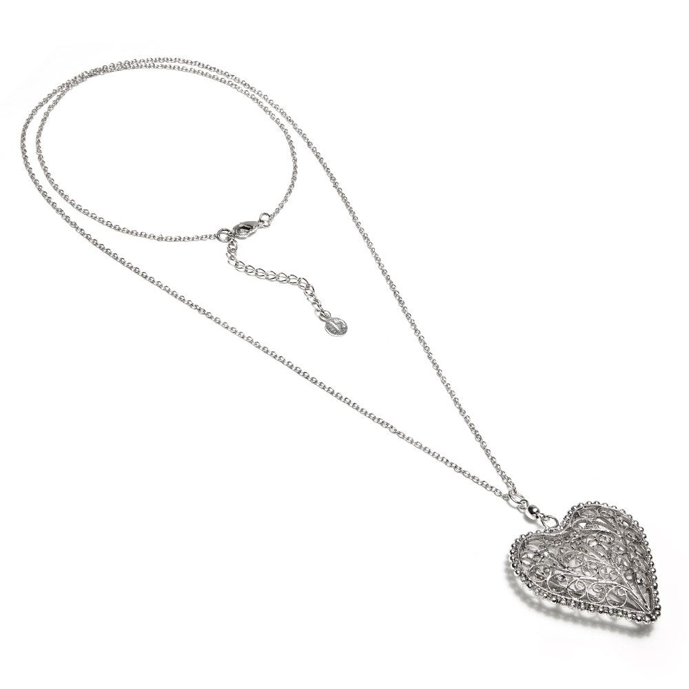 Pendente cuore ricamo